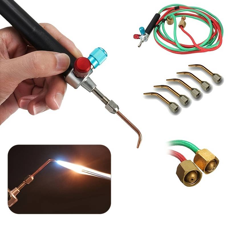 Mini Gas Little Torch Soldering Welding Gun Kit With 5 Tips - Temu